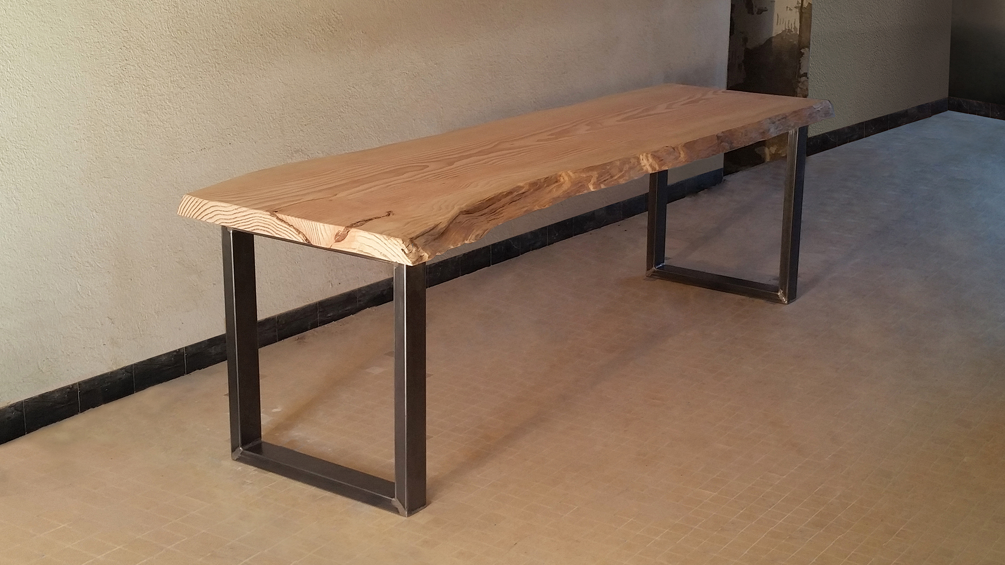 table_acier_bois_design