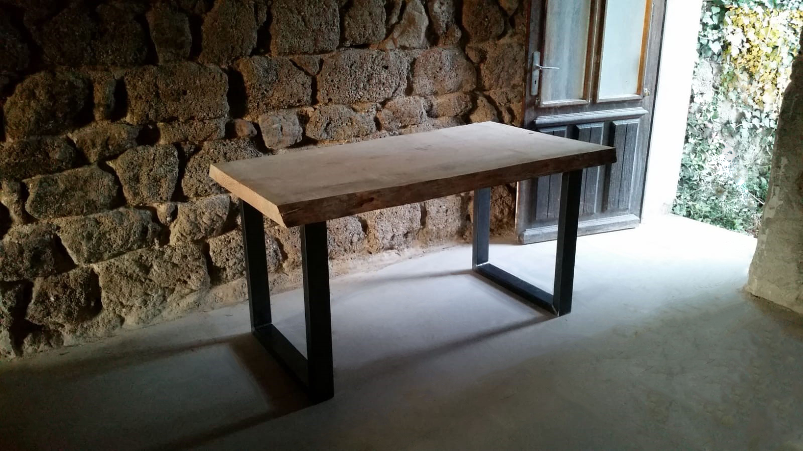 table_acier_bois_design